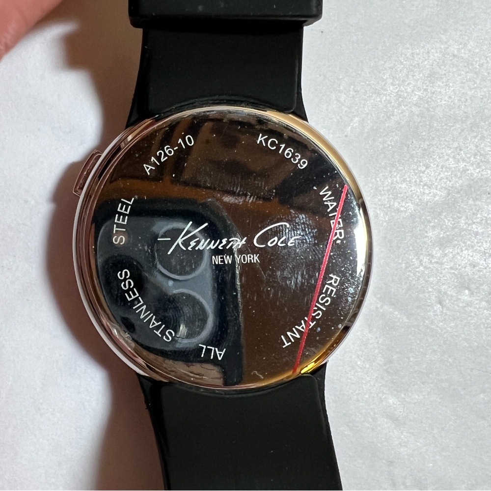 Kenneth Cole KC1639 Stainless Steel Black Polyurethane watch - Picture 4 of 5